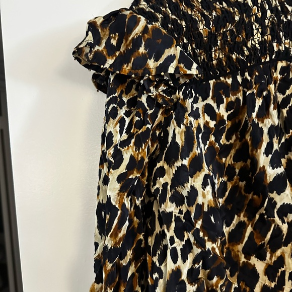 FARM Rio Black and Brown Ruffled Blouse - Picture 2 of 6